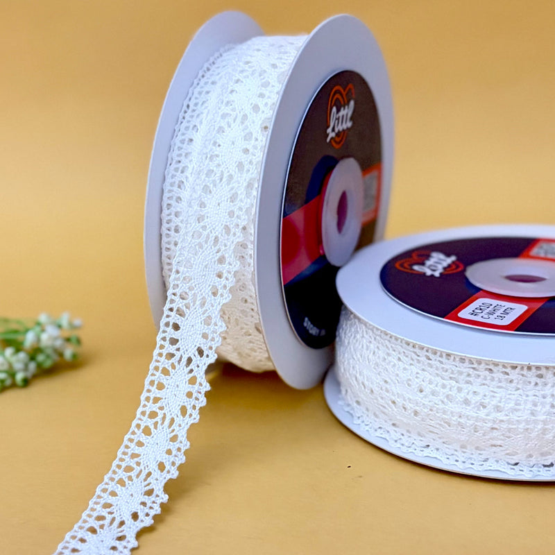 Lace-White-Cotton Crochia Lace-CR10-Littl