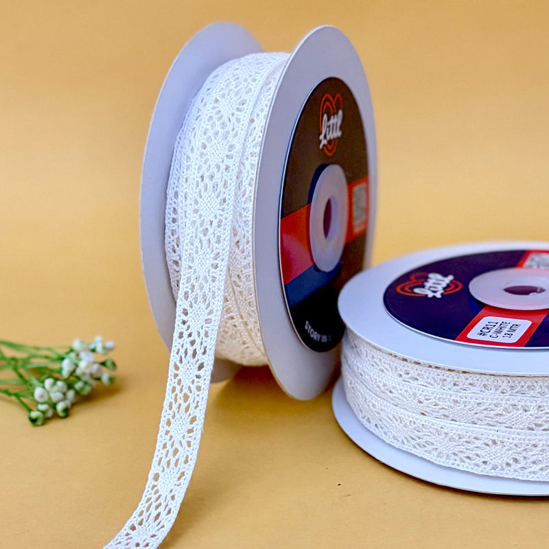 Lace-White-Cotton Crochia Lace-CR11-Littl