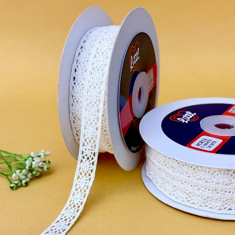 Lace-White-Cotton Crochia Lace-CR13-Littl
