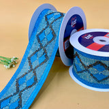 Diamond Glint Crochet – Colour Crochet Lace, about 2.25 inch (57 mm), in aqua, by Littl