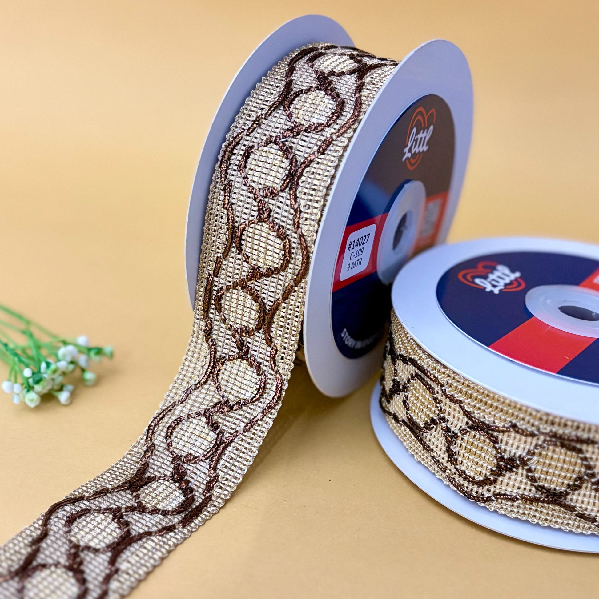 Lace-Beige-Color Crochet Lace-14027-Littl