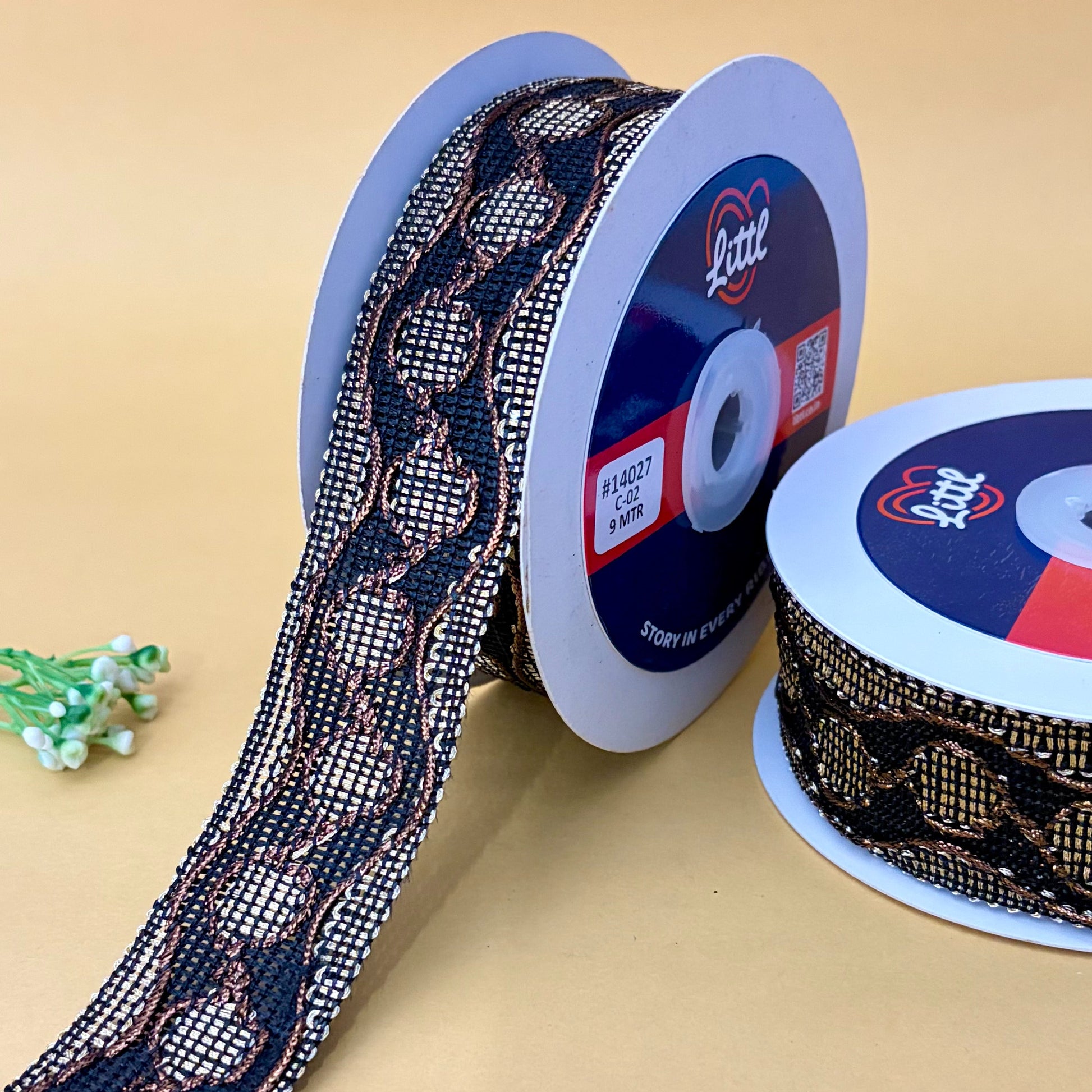 Lace-Black-Color Crochet Lace-14027-Littl