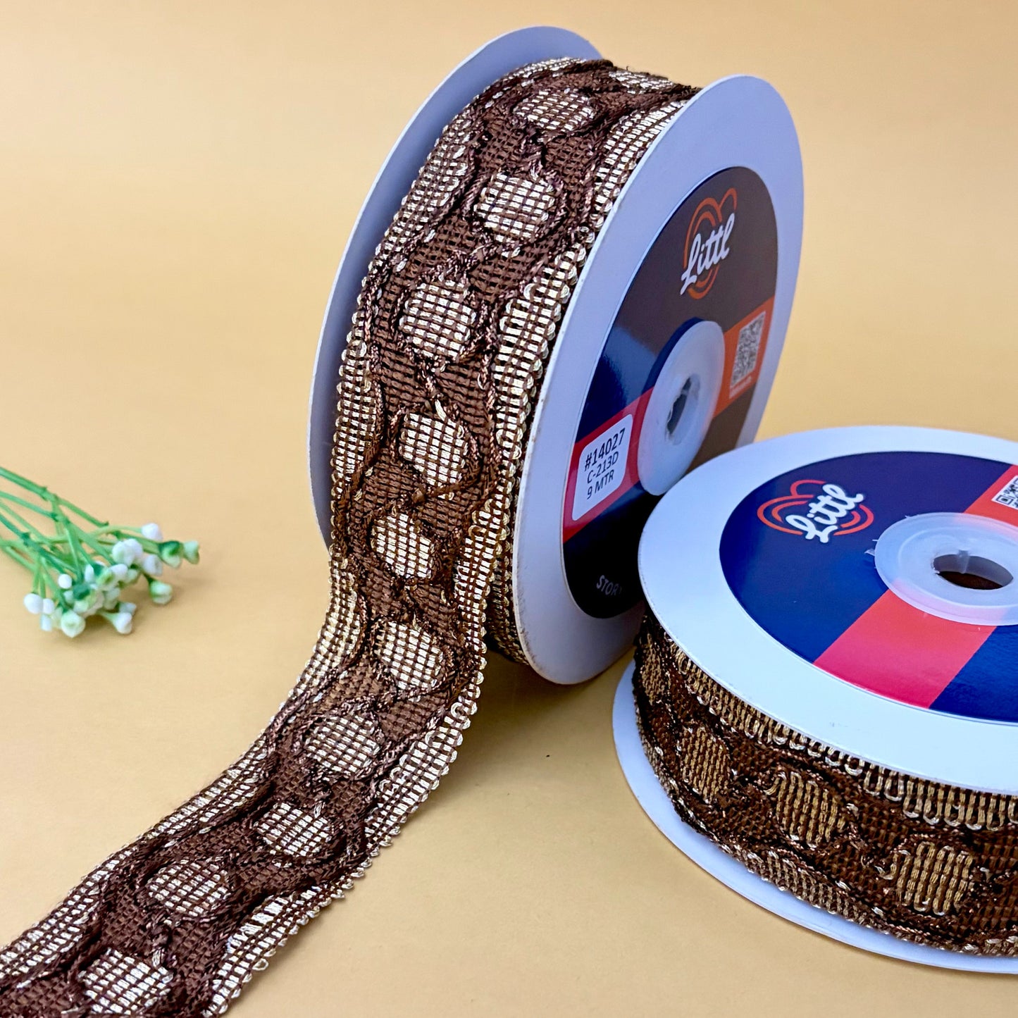 lace-brown-color crochet lace-14027-littl