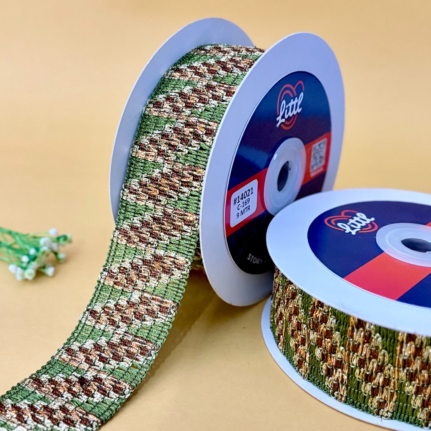 lace-olive-color crochet lace-14021-littl