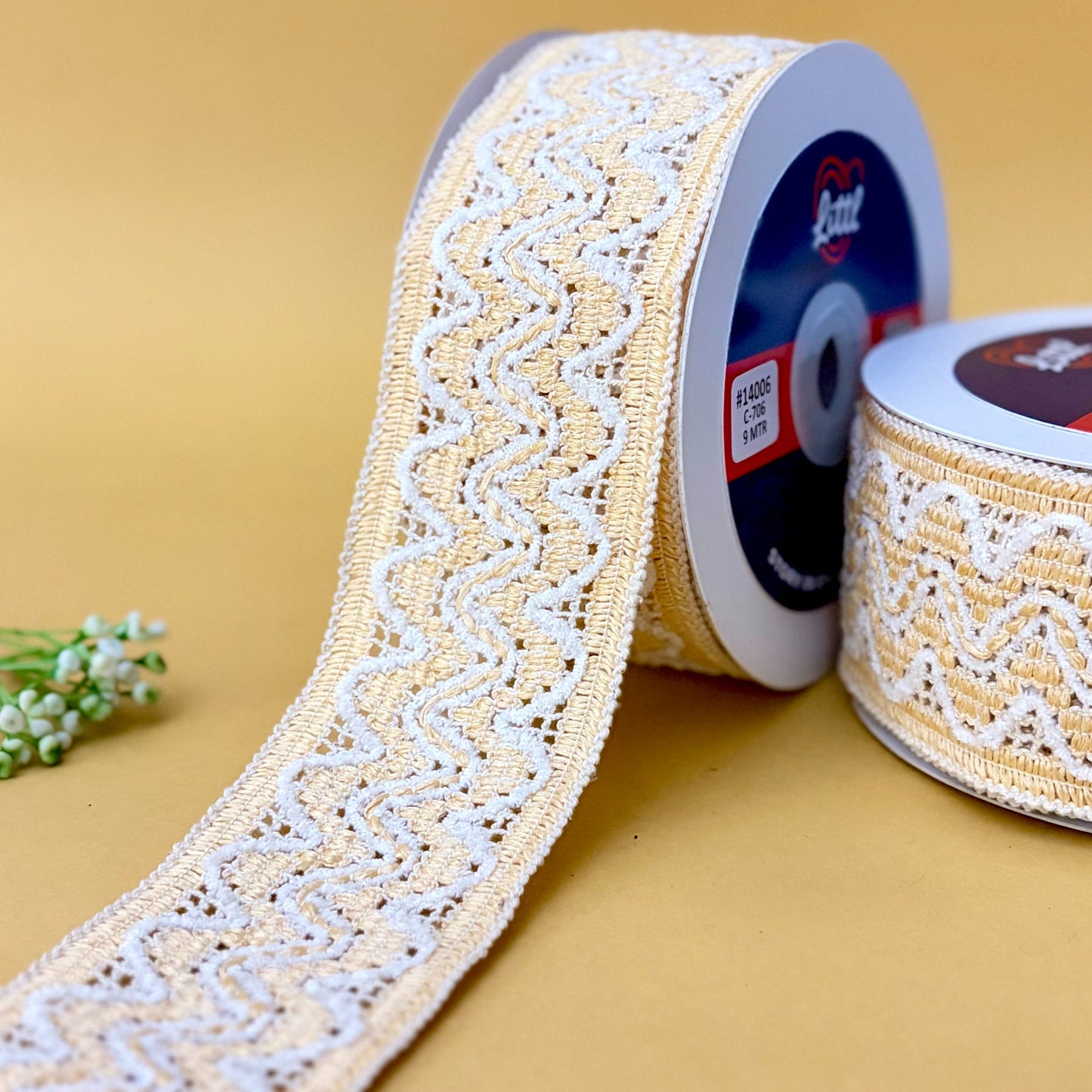 lace-peach-color crochet lace-14006-littl