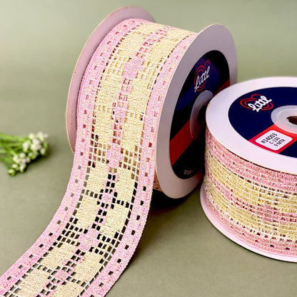 Lace-Pink-Color Crochet Lace-14003-Littl