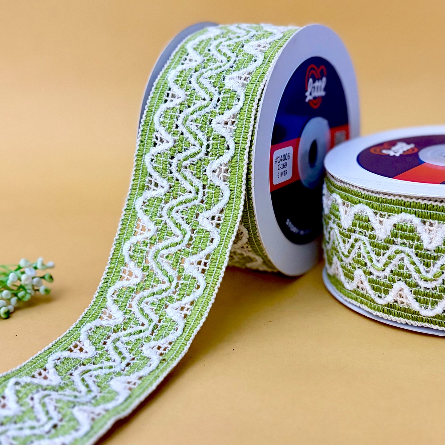 lace-olive-color crochet lace-14006-littl