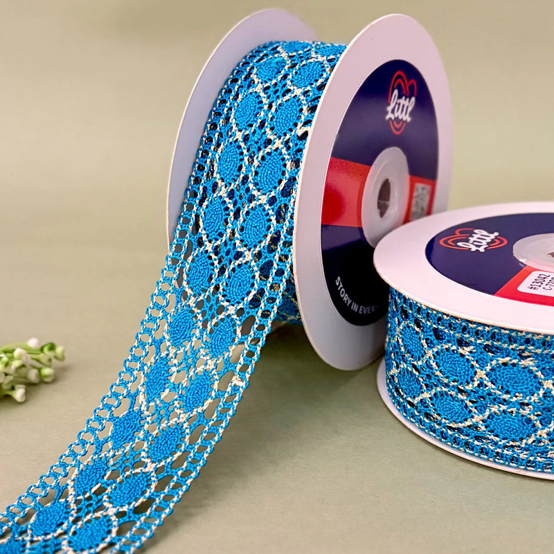 Lace-Aqua-Crochia Lace in multiple colors-13042-Littl