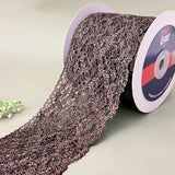 Shimmer Floral Wide – Colour Crochet Lace, 3.5 inch (90 mm), in black, by Littl
