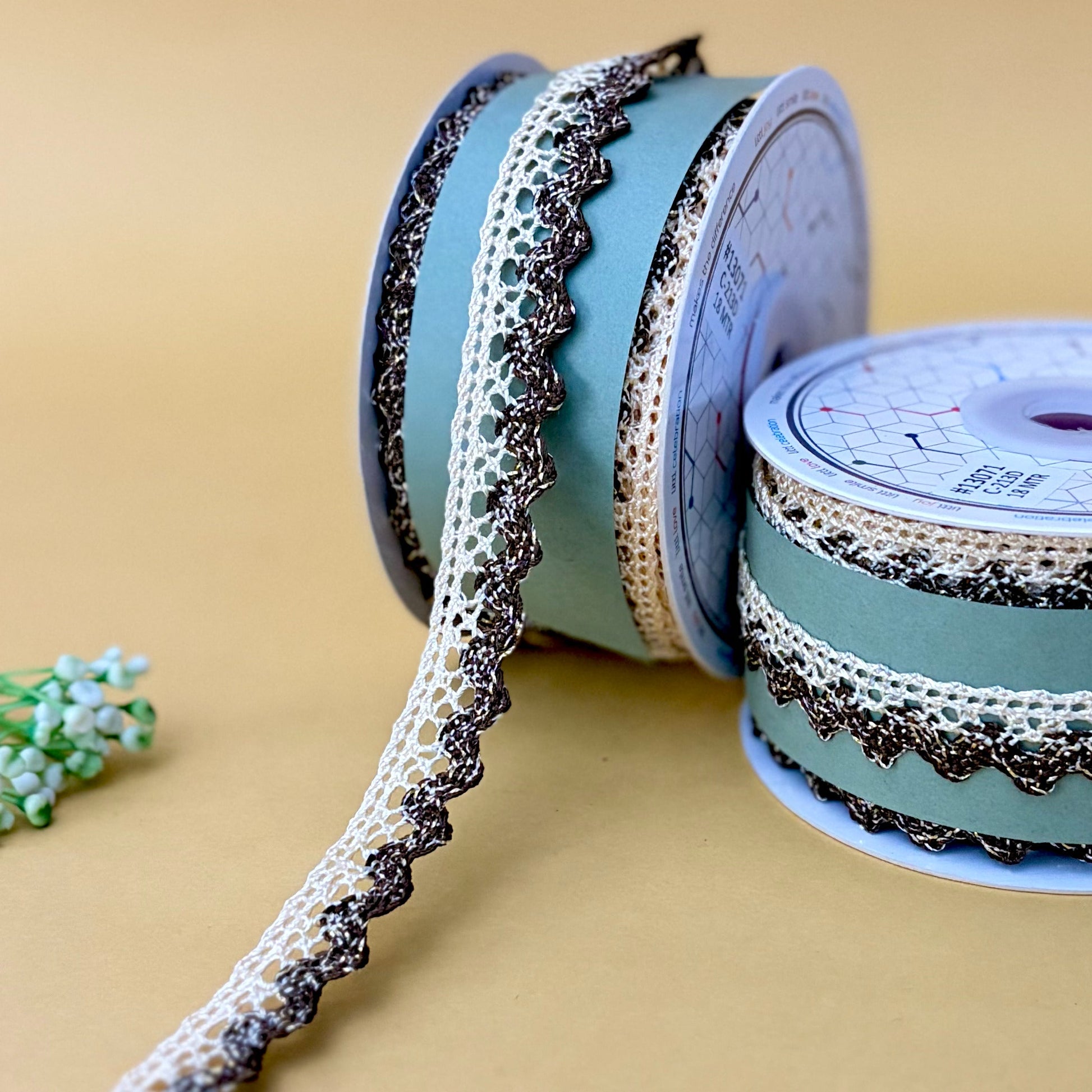 Lace-Brown-Color Crochia Lace-13071-Littl