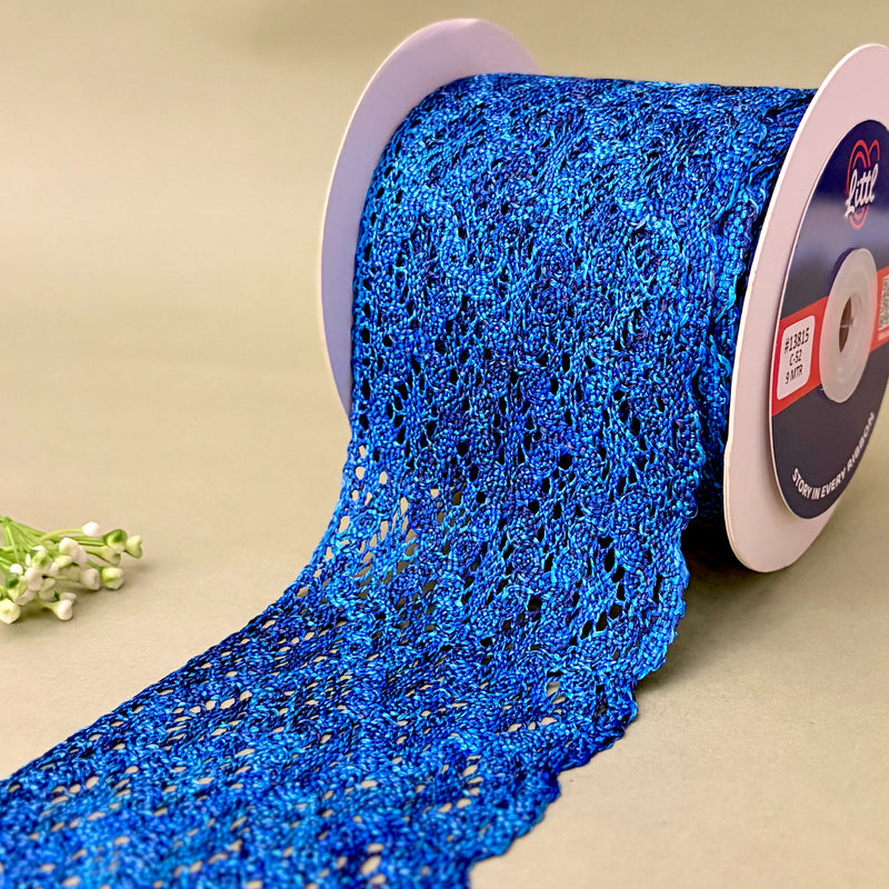 Lace-Blue-Color Crochia Lace-13815-Littl