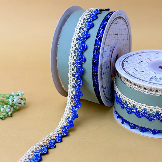 Lace-Blue-Color Crochia Lace-13071-Littl