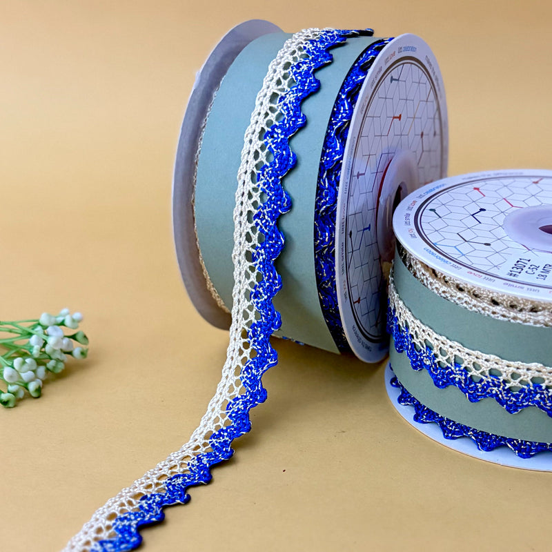 Lace-Blue-Color Crochia Lace-13071-Littl