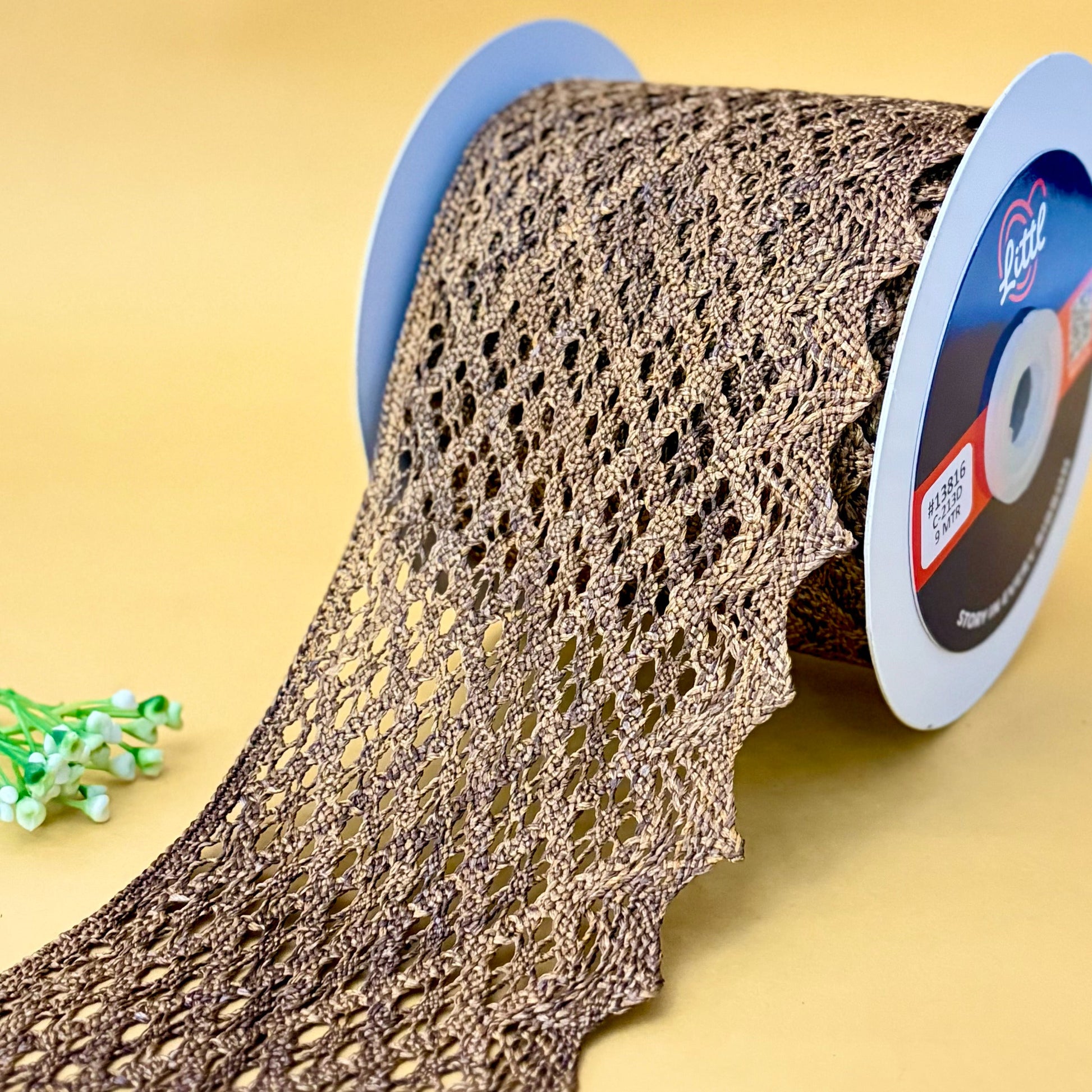 Lace-Brown-Color Crochia Lace-13816-Littl