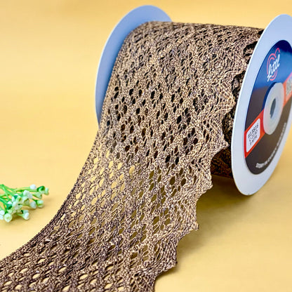 Lace-Brown-Color Crochia Lace-13816-Littl