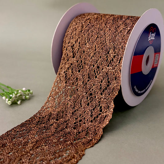 Lace-Brown-Color Crochia Lace-13815-Littl