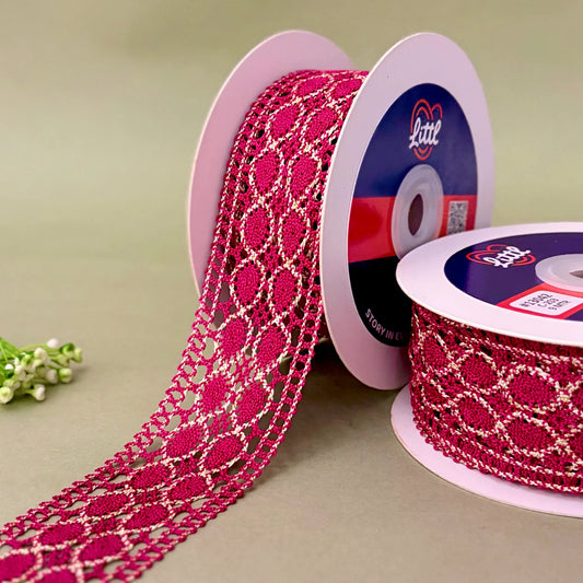 Lace-Fushia-Crochia Lace in multiple colors-13042-Littl