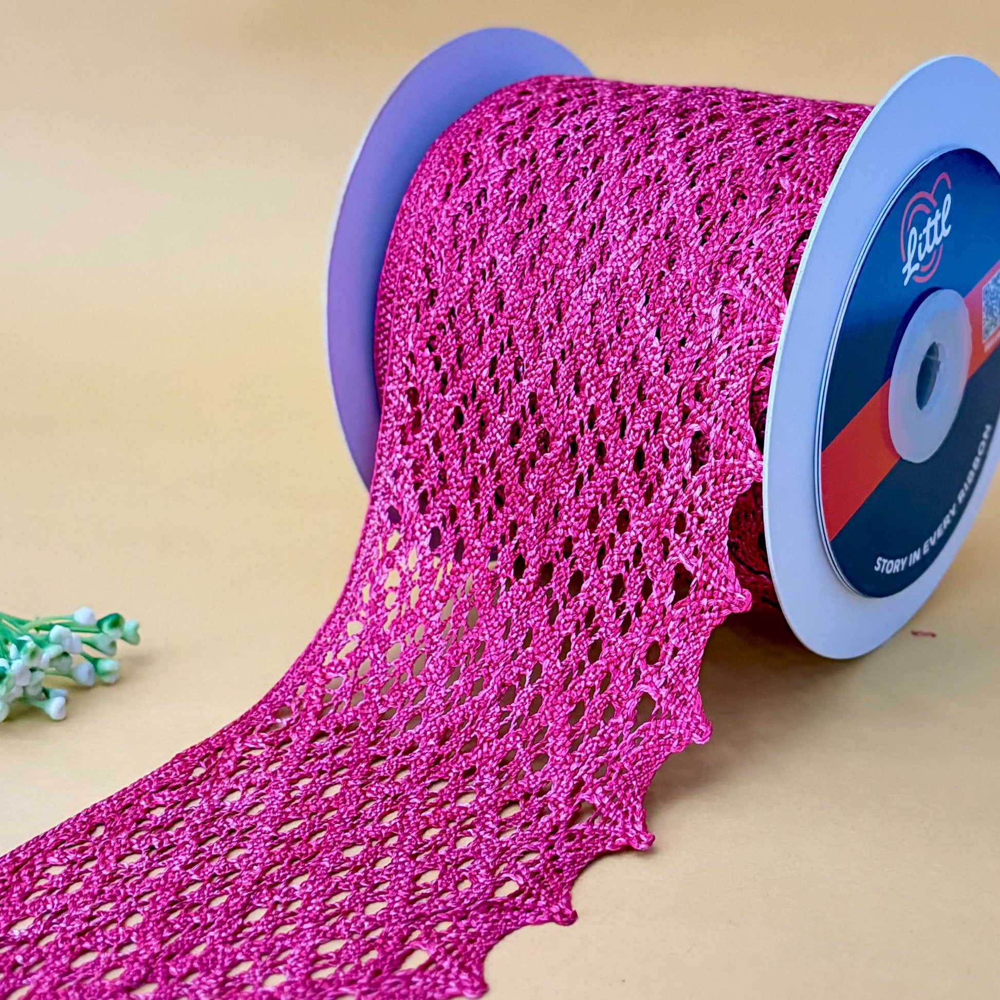 Lace-Fushia-Color Crochia Lace-13816-Littl