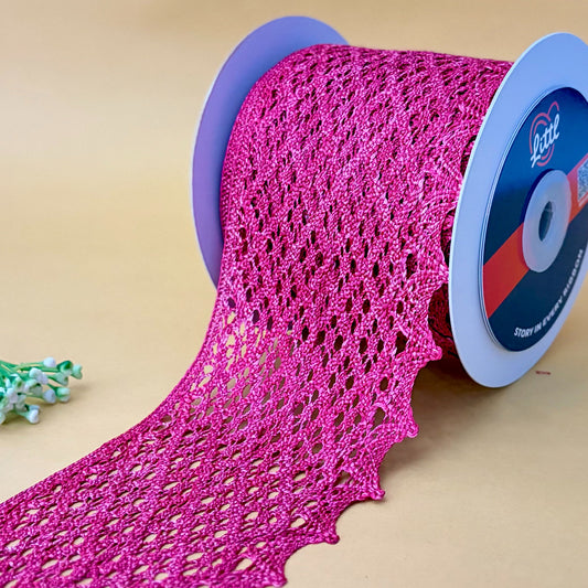 Lace-Fushia-Color Crochia Lace-13816-Littl