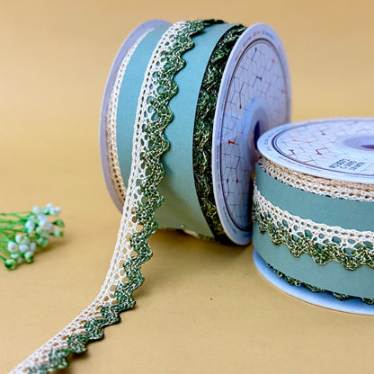 Lace-Dark Green-Color Crochia Lace-13071-Littl