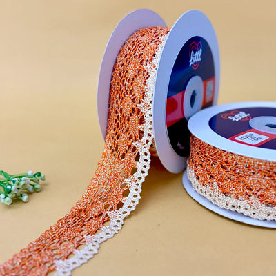 Lace-Orange-Crochia Lace in multiple colors-13019-Littl