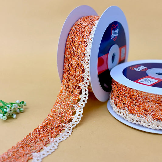 Lace-Orange-Crochia Lace in multiple colors-13019-Littl