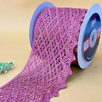 Lace-Pink-Color Crochia Lace-13816-Littl