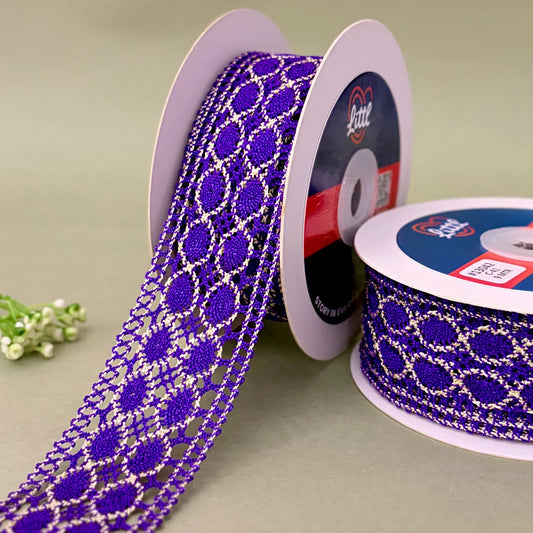 Lace-Purple-Crochia Lace in multiple colors-13042-Littl
