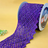 Shimmer Scallop Wide – Colour Crochet Lace, 3.5 inch (90 mm), in purple, by Littl