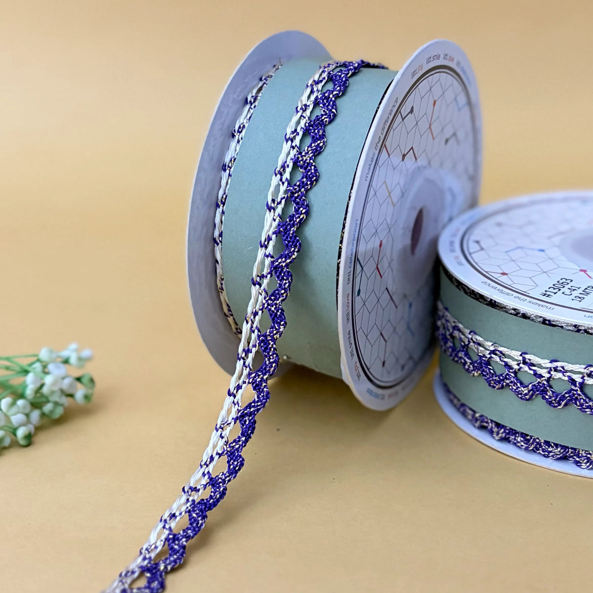Picot Edge Duo – Colour Crochet Lace, 12 mm