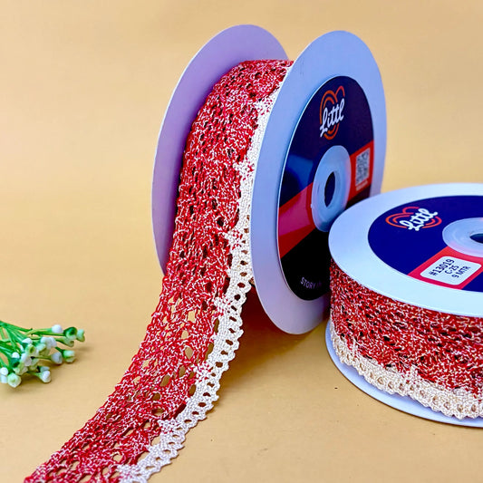 Lace-Red-Crochia Lace in multiple colors-13019-Littl