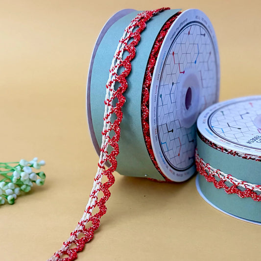 Lace-Red-Color Crochia Lace-13063-Littl