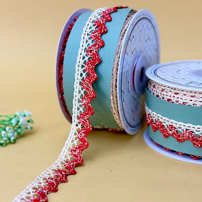 Lace-Red-Color Crochia Lace-13071-Littl