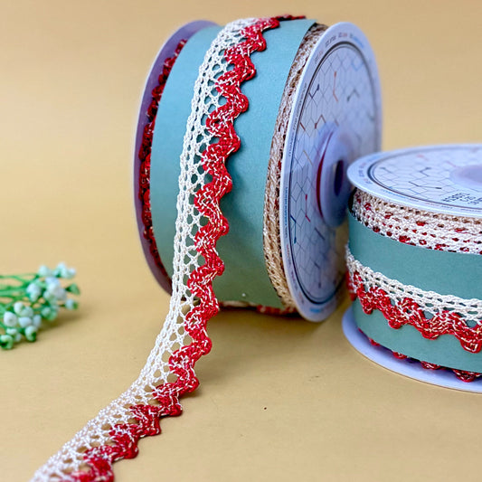 Lace-Red-Color Crochia Lace-13071-Littl