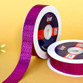 ribbon-Fushia-Red Metallic Ribbon 1 Inch 18M Festive Diwali Christmas Wedding-Littl Ribbons
