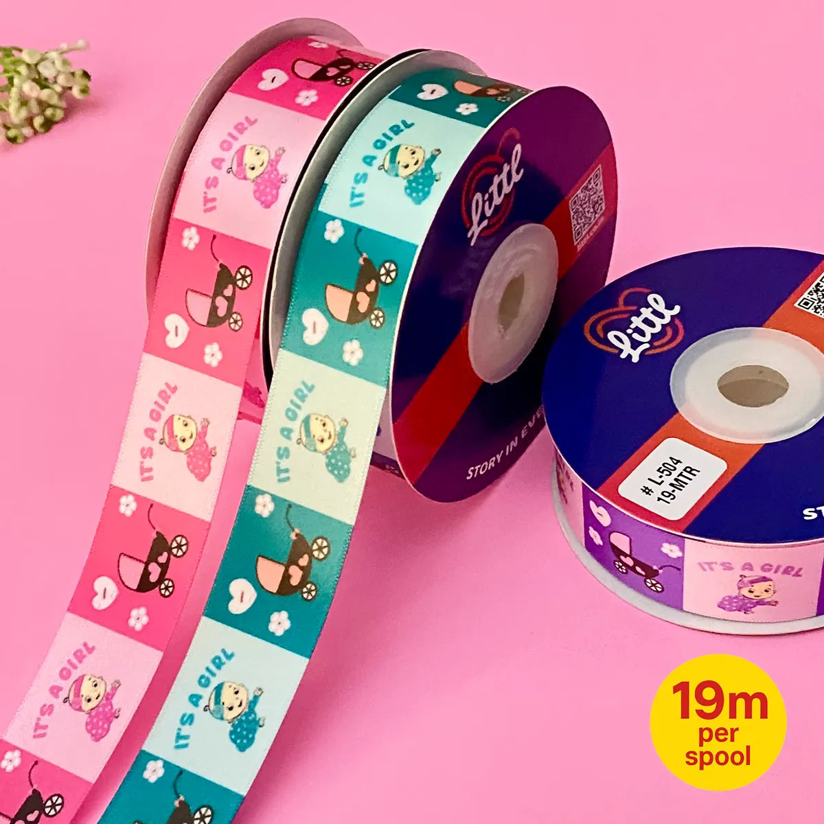 Printed ribbons for Baby shower- Littl