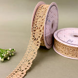 Gold Petal Crochet – Gold Metallic Lace, 1 inch (25 mm), by Littl