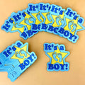 --Woven "Its a Boy" Iron-On Patch for Gifting-Littl