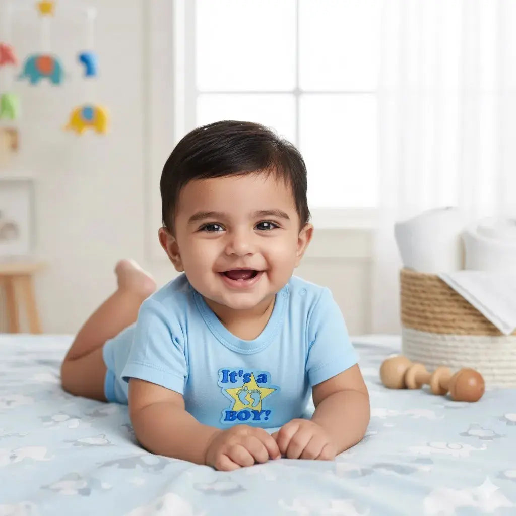 --Woven "Its a Boy" Iron-On Patch for Gifting-Littl