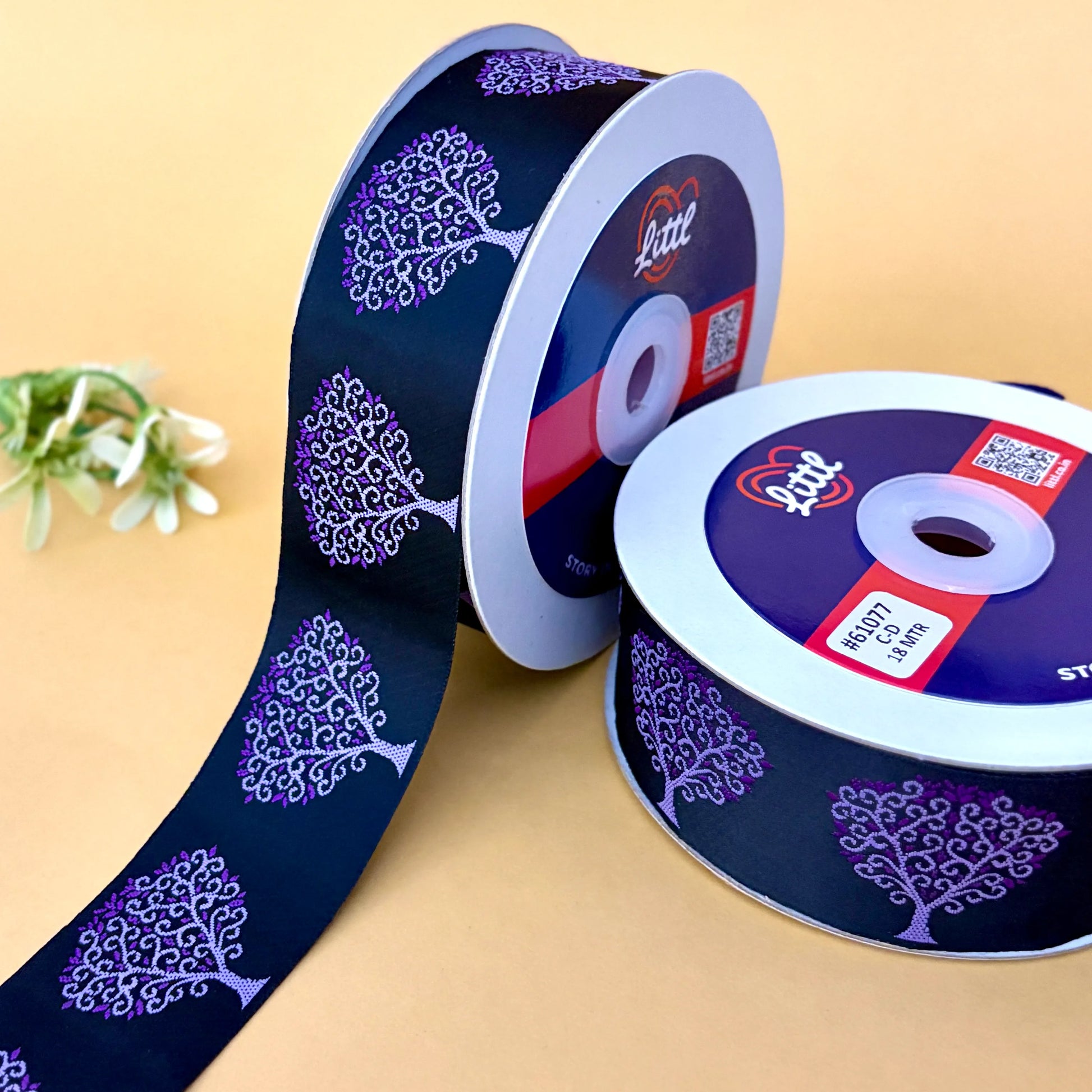 Ribbon-Saree Lace Border 1.5 Inch 18m Mother Nature Satin Weave 61077-Littl