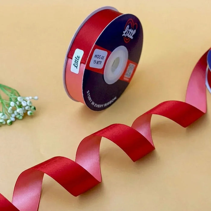 The Ruby Red – Crimson & Scarlet Dual Tone Satin Ribbon, 12 & 20 mm
