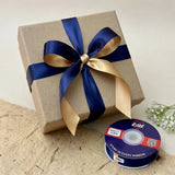 The Oxford Dune – Navy Blue & Deep Beige Dual Tone Satin Ribbon, 12 & 3/4 inch (20 mm)   Littl