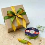 The Spice Route – Olive & Mustard Dual Tone Satin Ribbon, 12 & 3/4 inch (20 mm)   Littl