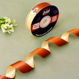 The Terracotta Dream – Rust & Vanilla Cream Dual Tone Satin Ribbon, 12 & 3/4 inch (20 mm)   Littl