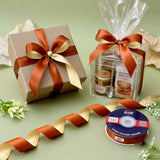 The Terracotta Dream – Rust & Vanilla Cream Dual Tone Satin Ribbon, 12 & 3/4 inch (20 mm)   Littl