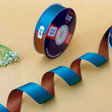 The Cocoa Lagoon – Brown & Aqua Dual Tone Satin Ribbon, 12 & 3/4 inch (20 mm)   Littl