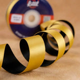 The Gatsby Night – Onyx Black & Gold Dual Tone Satin Ribbon, 12 & 3/4 inch (20 mm)   Littl