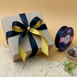 The Gatsby Night – Onyx Black & Gold Dual Tone Satin Ribbon, 12 & 3/4 inch (20 mm)   Littl