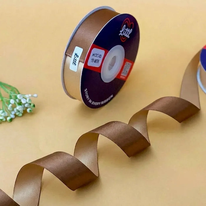 The Mocha Layer – Cocoa Brown & Tan Dual Tone Satin Ribbon, 12 & 20 mm