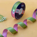 The Lotus Pond – Pistachio & Pink Dual Tone Satin Ribbon, 1/2 & 3/4 inch (12 & 20 mm)